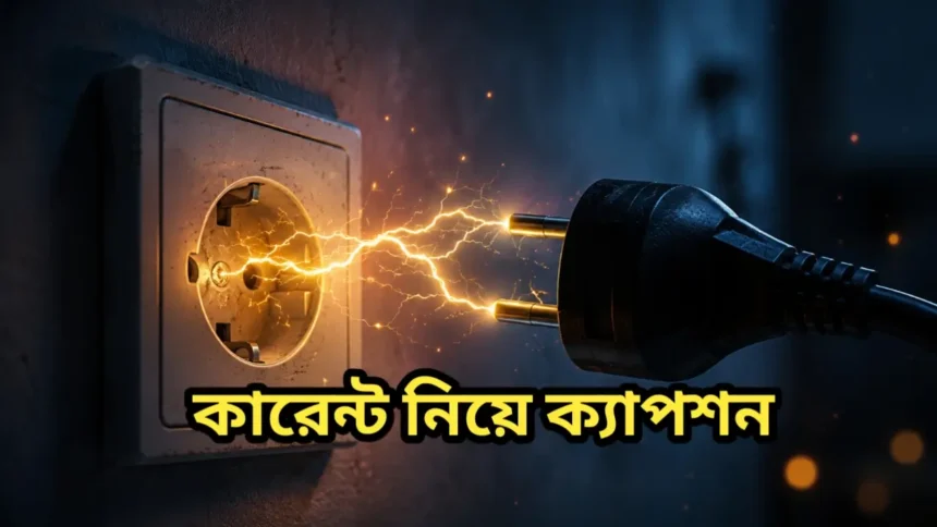 কারেন্ট নিয়ে ক্যাপশন